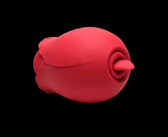The Double Tease Rose Sucking and Licking Silicone Stimulator