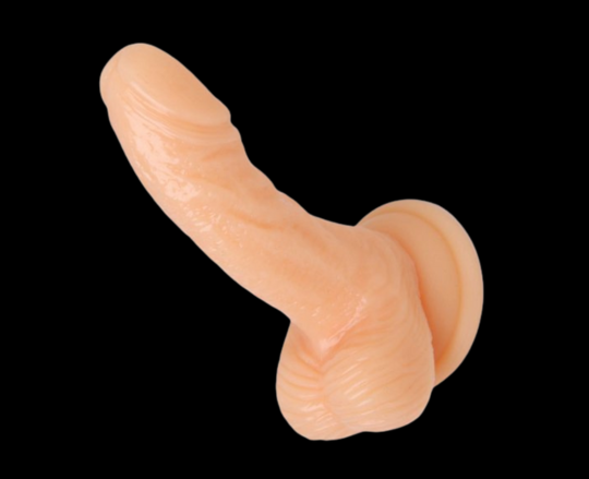 Silicone 4 Inch Realistic Suction Cup Mini Dildo- Flesh