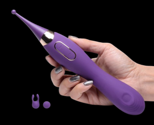 Pulsing G-spot Pinpoint Silicone Vibrator with Attachments