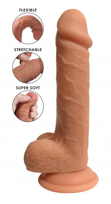 Dual Density Silicone Dildo - 7 Inch