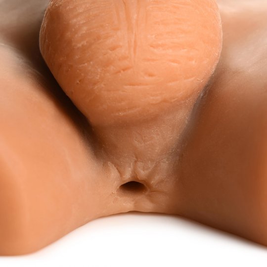 Male Ass Masturbator with Posable Dildo