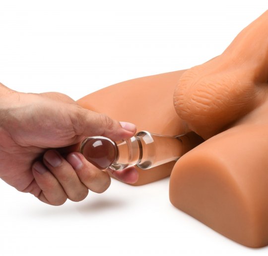 Male Ass Masturbator with Posable Dildo