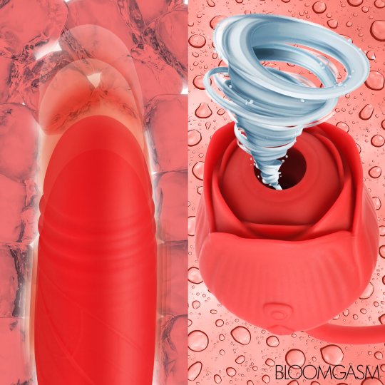 Romping Rose Suction and Thrusting Vibrator