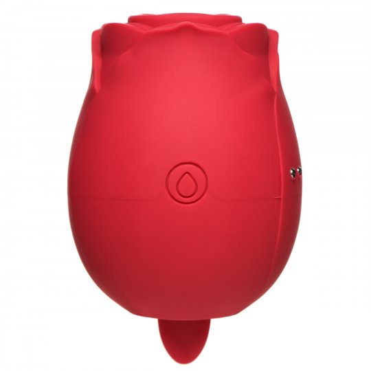 The Double Tease Rose Sucking and Licking Silicone Stimulator